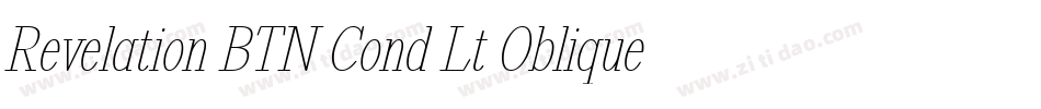 Revelation BTN Cond Lt Oblique字体转换